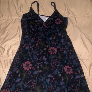 Floral Sleeveless V Neck Dress
